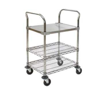2//204 Item K04 - WIRE SHELVING UNIT (5 REQ'D) Eagle Group Model S5-74-2448V Starter Shelving Units, (5) 24"W x 48"L wire shelves with patented QuadTruss design, (4) 74" post, VALU-MASTER pewter gray