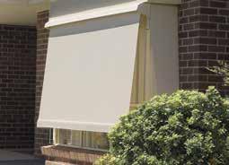 Roll-Up Awnings can be rolled away neatly into a head box.
