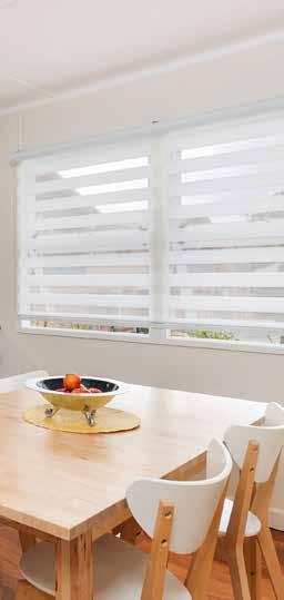 sheer fabric, allowing you to alter the direction of the light and adjust the level of privacy without