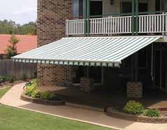 Heavy-duty retractable arms mean the awning can be installed with a projection of up