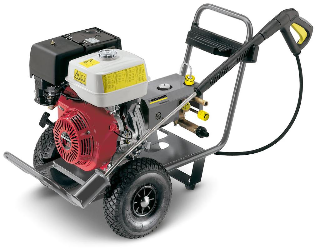 HD 1050 B Petrol-fuelled high-pressure cleaner for individual, mains-independent application. Sets new standards in output and equipment in the 11-13 HP category.