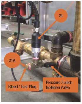 COMMISSIONING COMMPAK PLUS COMMISSIONING FINAL CHECKS Loss of water protection test. 1. Test and confirm pumps loss of water protection pressure switch (Item #23 & Item # 22): a.