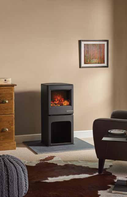 The realistic hand-painted log effect combines with the reflective internal lining to give unequalled flame visuals using Veriflame technology.