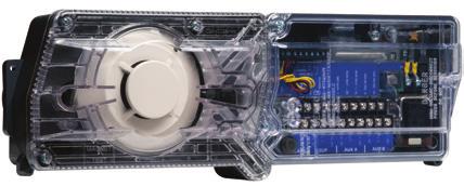 photoelectric low-flow duct smoke detector A cover tamper feature