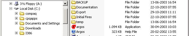 Argos never communicates directly with this file but sends queries via the database engine.