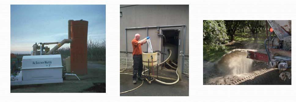 Water Modification Adding Calcium to Water In solution: ~ 250 lbs of gypsum/acre ft to increase