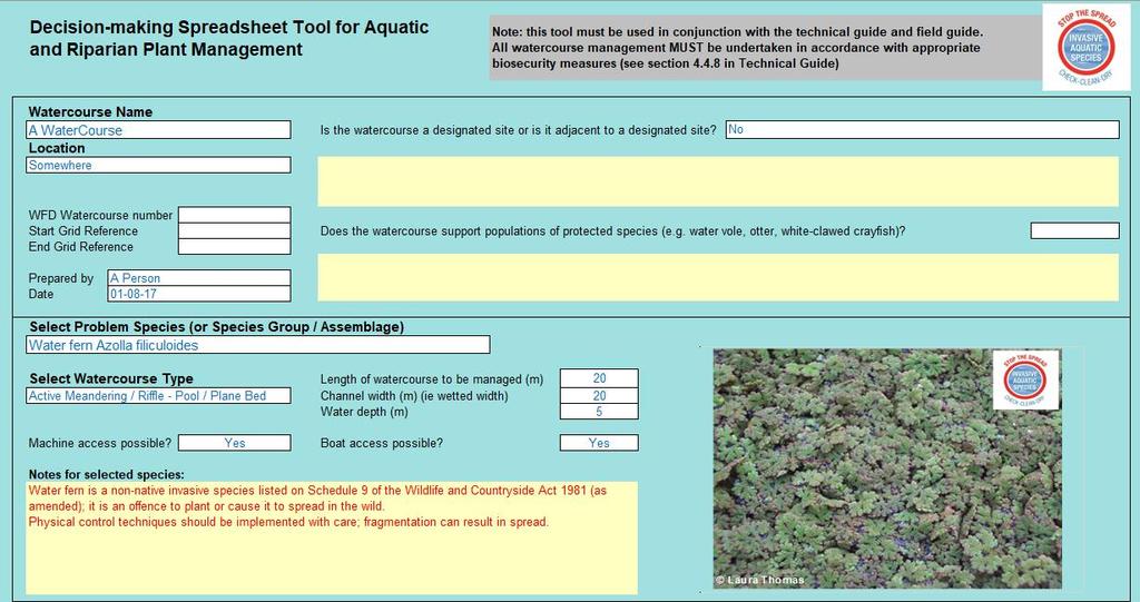EA management tool (watercourses) A useful tool for