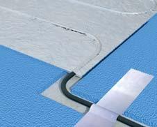 ProWarm mats must be fi tted directly on top of the insulation, and directly under the wood laminate fl ooring.