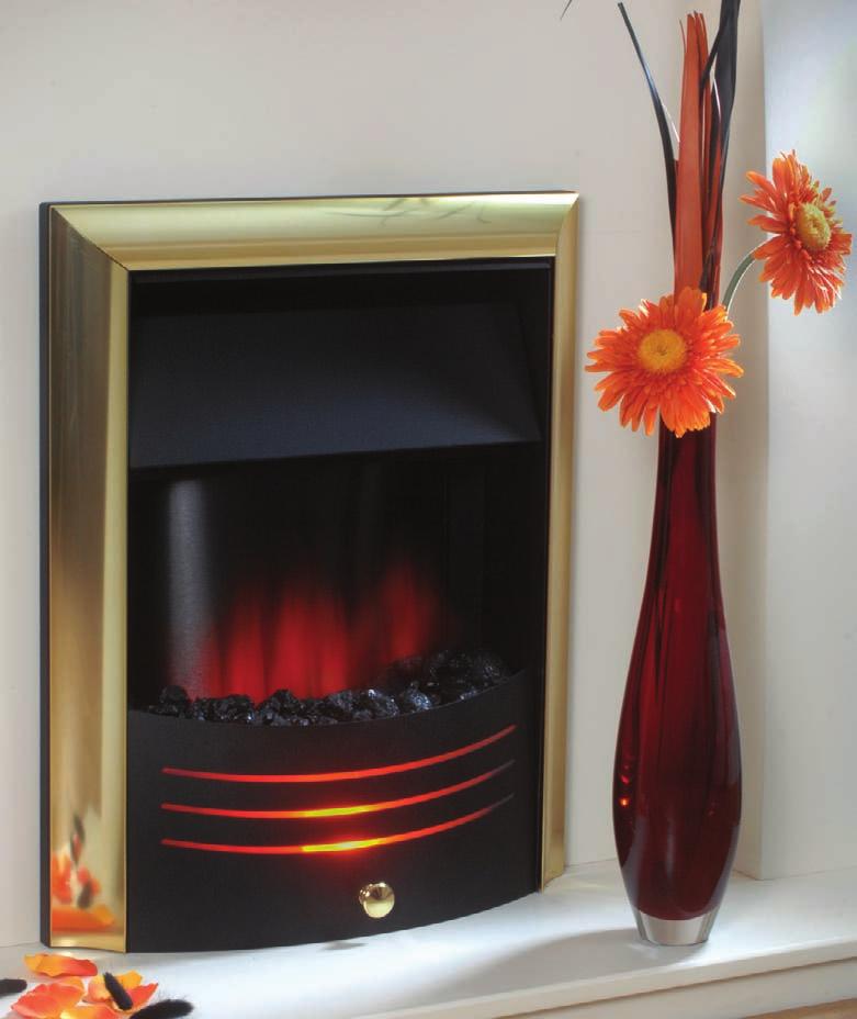 s fe 1 it ir flamerite fires Hearth fire with slim 75mm inset Curved flame effect 750W/1500W heater Low energy flame without heat operation