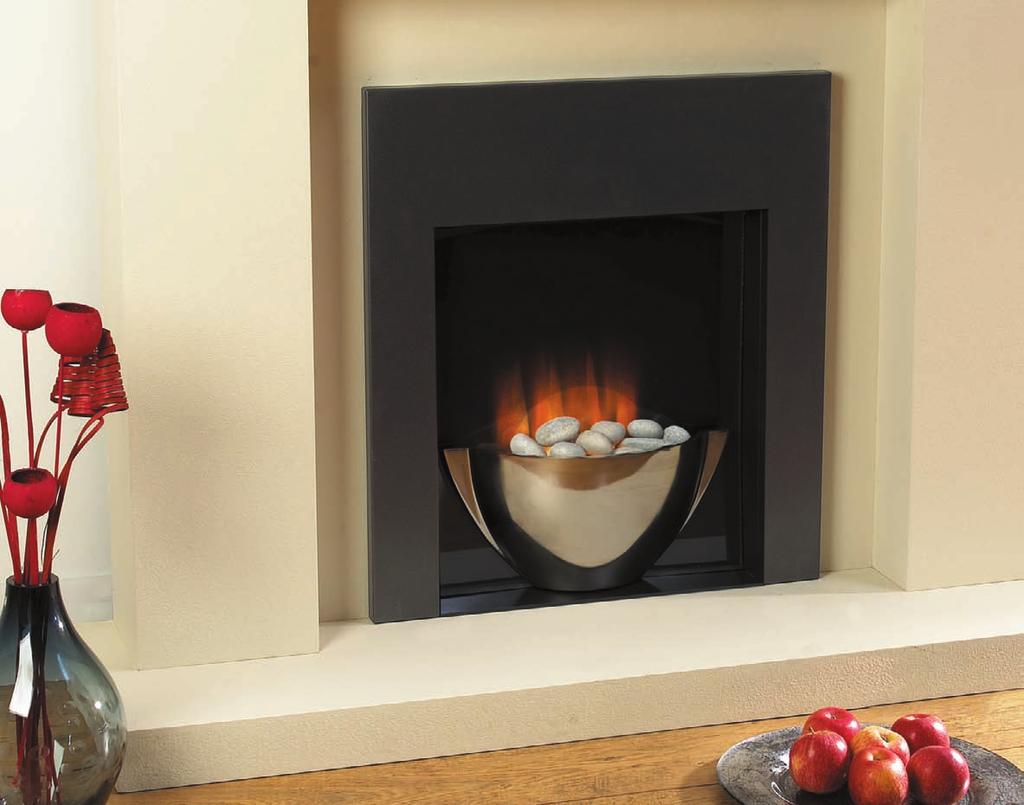 sonata Hearth fire with 145mm inset Multifunction remote control including dimmer Flame without heat operation