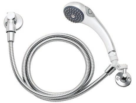 COMMERCIAL SHOWERING VERSATILE ADA SHOWER COMBINATION Features VS-100-PC hand shower Includes 60-inch metal hose 24-inch ADA slide bar Polished chrome finish VS-1001-ADA-PC Polished chrome shower