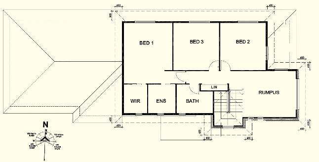 However, windows also have two major drawbacks they are very poor insulators that lose Figure 4: the downstairs floor plan. Figure 5: the upstairs floor plan.