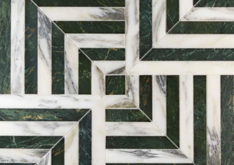 beauty of precise, clean symmetry, Liaison by Kelly Wearstler offers stone