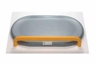 cushioned mat and safety bar SteriTouch antibacterial surface protection incorporated within the skin of the mat Fixes securely to work surface Compliant to both EN