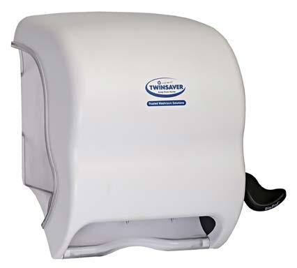 1 WASHROOM HYGIENE PAPER TOWEL DISPENSERS Autocut Paper Towel Dispenser Touch-Free operation.