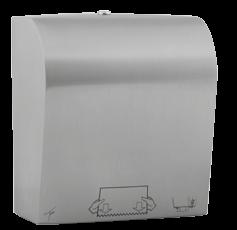 24cm in diameter) Dimensions: 21(D) x 31(W) x 33cm(H) Finishes White Satin Stainless Steel Lever Paper Towel Dispenser Touch-Free operation.
