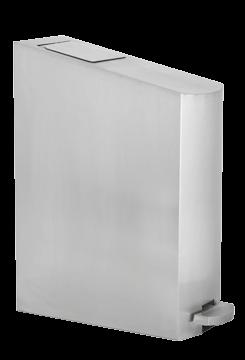 Slimline design reduces height and allows the bin to fit comfortably into any cubicle for easy access without restricting space - Smooth,