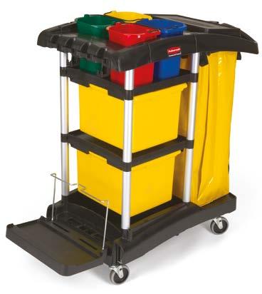 2 CLEANING EQUIPMENT TROLLEYS & MOPPING UNITS Microfiber Cleaning Cart Designed for cleaning in hygiene sensitive areas such as hospitals, clinics, old age homes, food processing areas or any area