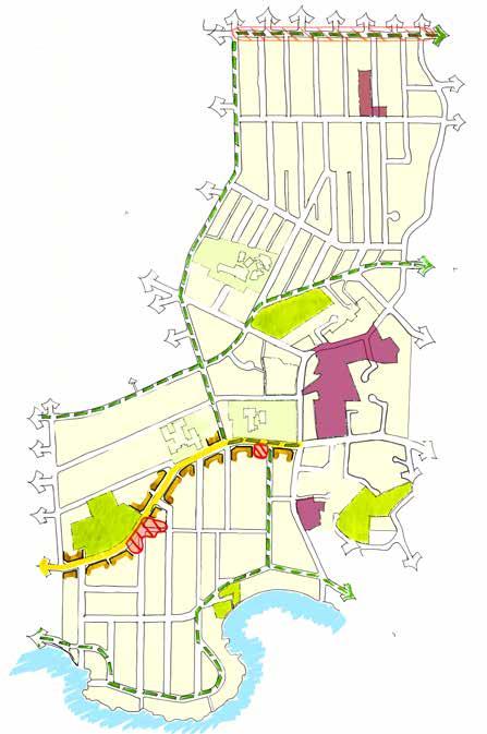 Hollywood Cres Key Moves in the Plan Oak Bay Avenue Village plan to be completed in future planning process Future frequent transit route 1 2 Add housing that fits the neighbourhood s character Make