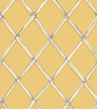 latticed wallpaper creates a delightful conservatory feel.