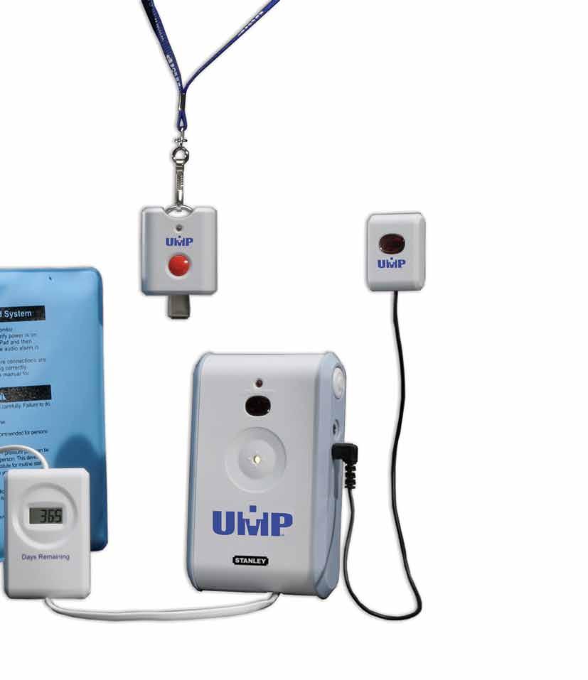 System Overview Remote reset enables staff members to silence alarm from up to four feet away - quicker resident response Integrates with most name badges and attaches to enclosed lanyard Each remote