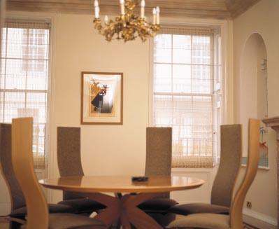 Squared Roman Shades with Trim