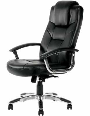 Capri YS333 High Back PU Adjustable Seat Height Fixed Padded Arms Free Float or Lock Mechanism Tension