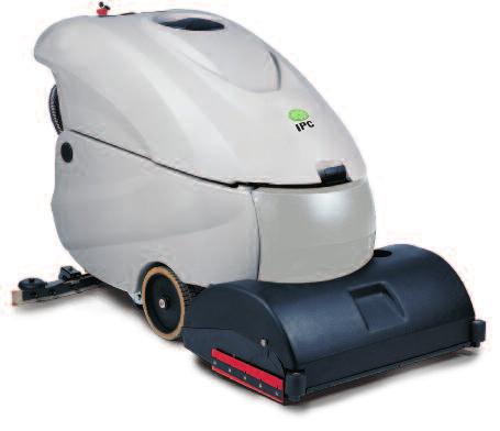 Optional on-board charger Tank capacity 24/25 gallons Scrubbing width 28" and 32" Battery operated Floating brush system Anti-foam system Exclusive V squeegee Traction drive