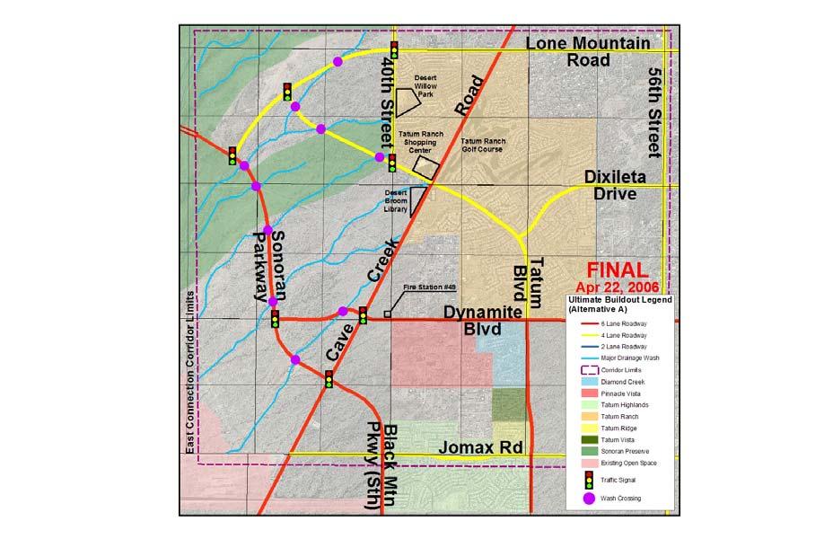 The Citizen Committee for the East Sonoran Parkway Alignment Study, after 18 months of careful review and deliberation, recommends that the City of Phoenix Street Transportation Department recommend