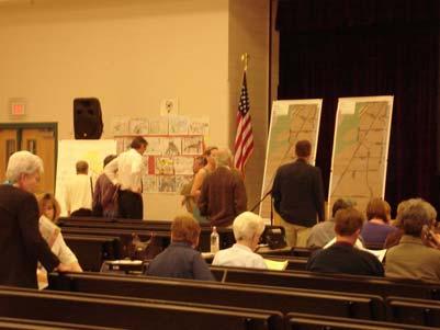 roadway network, utilities, land use, drainage, and the environment. Participants filled out comment forms which were synthesized by the project team for Committee review.