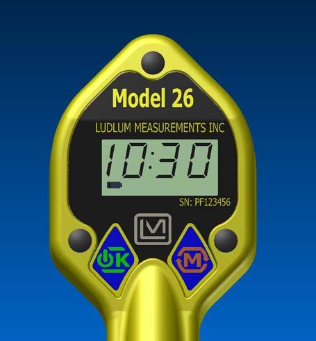 Model 26 Frisker User s Manual Section 2 Figure 2: MAX mode operation display with ALARM indicator.