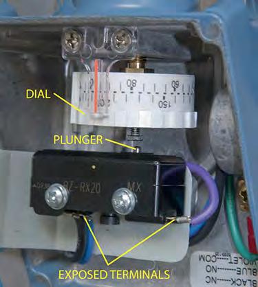 (Subsequent indicator lights on the panel will also go out.) Fireye burner display shows LOCKOUT 3-P INTLK OPEN. Reinstall plug in tee fitting. Slowly re-open the main gas manual shutoff valve.