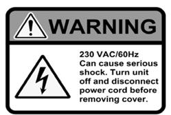 Safety Precautions High Voltage Components Various components on the Precedent unit operate using 220/3/60 or 460/3/60