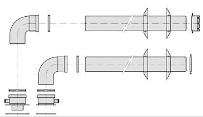 Accessories for boilers M 30 RE Codice 45 curve Ø 80 M / F 30403012 42,00 Ø 80
