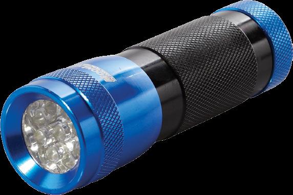 It contains nine high intensity, true ultraviolet LEDs engineered to maximize the fluorescing capabilities of