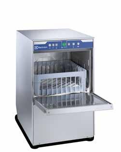 Double walled cabinet Two walls on the sturdy glasswasher frame reduce noise and heat loss.