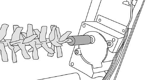 Servicing Instructions 12.3 Remove the screw securing the Effects Spindle to the central bracket, see Diagram 28. 13.