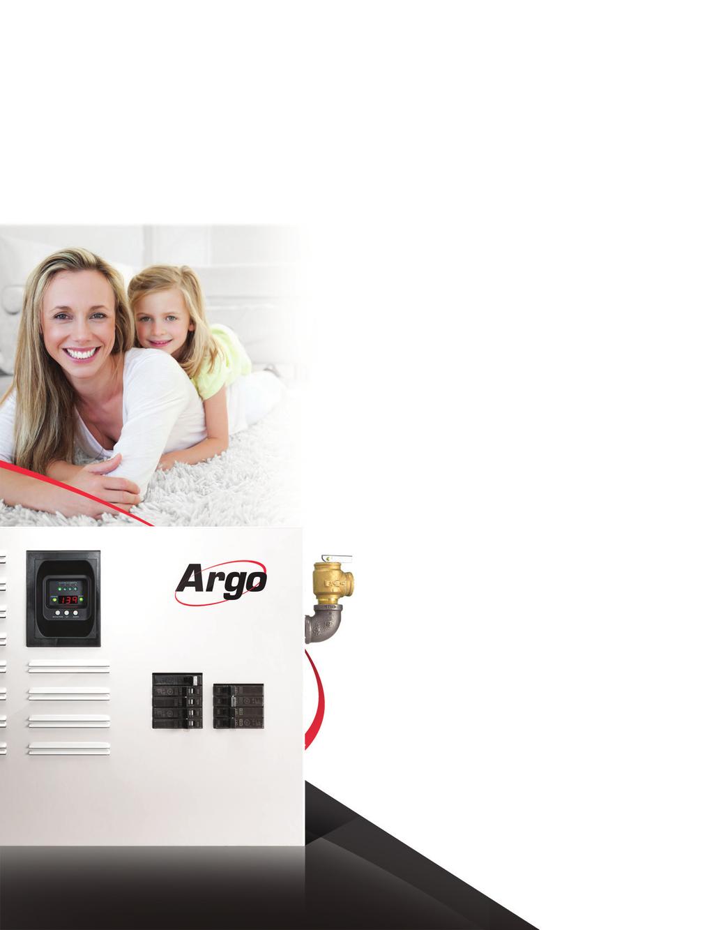A Better Heating Value An Argo AT of steady, even radiant heat without all ELECTRIC BOILERS Save Money, Save Space, Save the Environment! The Argo AT Series C Electric Boiler is 100% efficient.