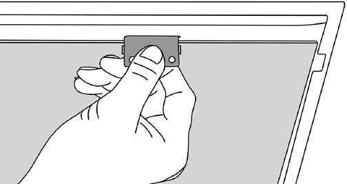 User Instructions 3.8 Carefully tip the glass forward and lift out of the lower tray to remove from the appliance, see Diagram 6. The clamp can be used to aid removal. 6 CLEANING AIR INLETS 3.