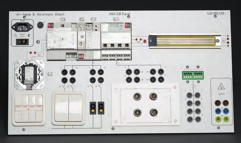 KNX EIB INSTALLATION BUS Universal training system to the European Installation Bus (EIB) with integrated basic components.