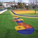Our Fun synthetic grass is available in five colourways which you can combine into different blocks to