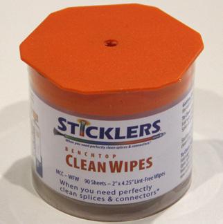 Kits CLN-MCC-FK03 CLN-MCC-FK08 CLN-MCC-FK18 CleanWipes Singles Foil wrapped individual fibre optic wipes Suitable for