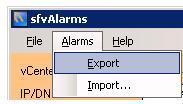 B A S I C U S E The Select export path option allows the user to select either the default location for exported alarms (which will be the installation path), or for the user to select Custom and to