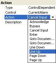 The Visual Components alarm system 2.5.1 Interaction using buttons / keys In order to be able to operate the alarm list, you must set the property "Input = True".