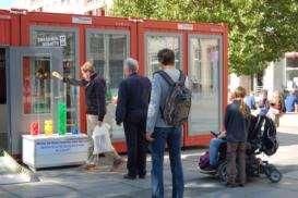 (info-container in public space) with about 1 000 comments Video documentation of