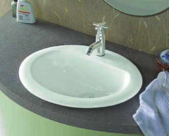 Counter-top wash basin Counter-top style also known as an inset wash basin.
