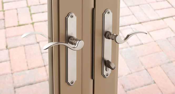 color-matched curved lift handles provides a streamlined look A stainless steel constant force coil spring balance system, allows you to easily move