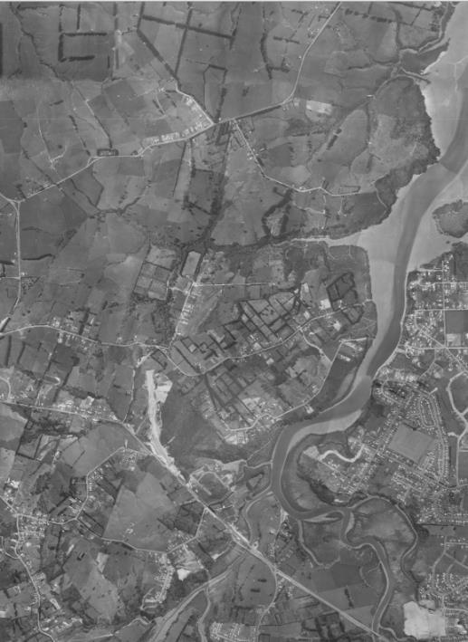 HISTORICAL BACKGROUND, CONTINUED Figure 3. 1959 aerial photograph showing the Waitakere Section of proposed works.