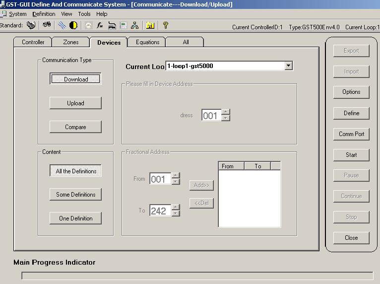 tool bar to enter communication window. See Fig. 4.17. Step Two: Choose Devices option. See Fig. 4.28.