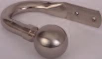 in Burnished Brass JSC/CLMH/colour Classic Metal Holdback shown in Satin Nickel